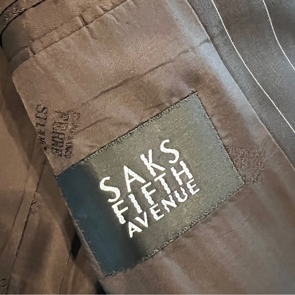 Gianfranco Ferre Mens Three Button Blazer Jacket Brown Size 42R Stripes - Picture 8 of 12